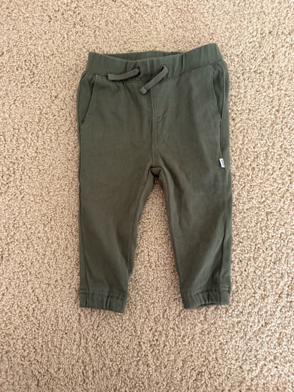 Little Sleepies Olive Green Kids Jogger Pants with Drawstring